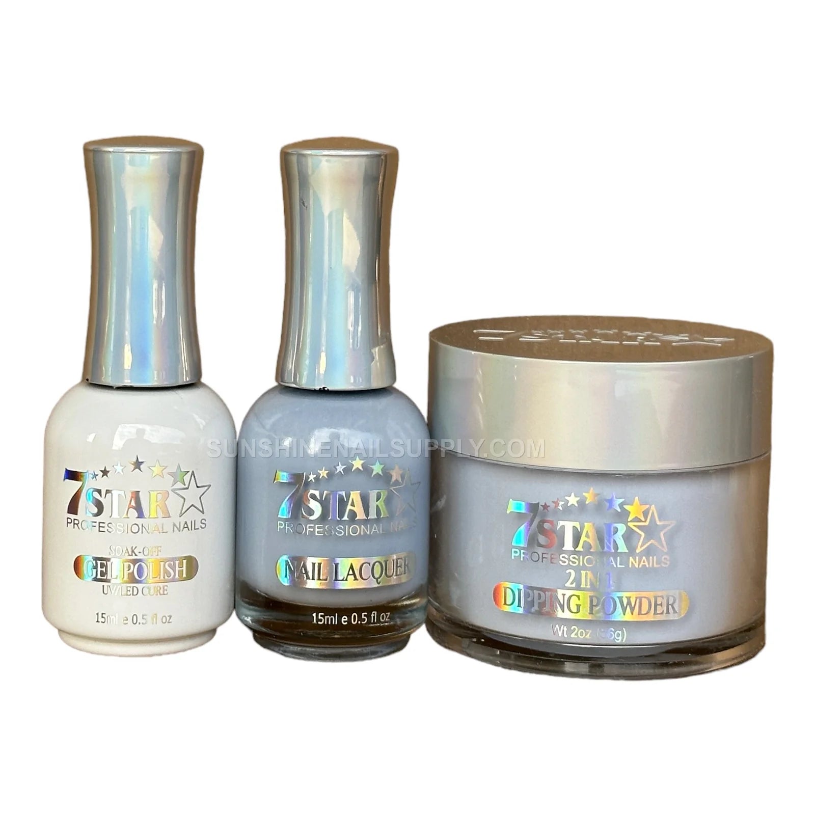 #472 - 7 Star UV/LED Soak Off Gel Polish 3 in 1 | Soft Blue Set