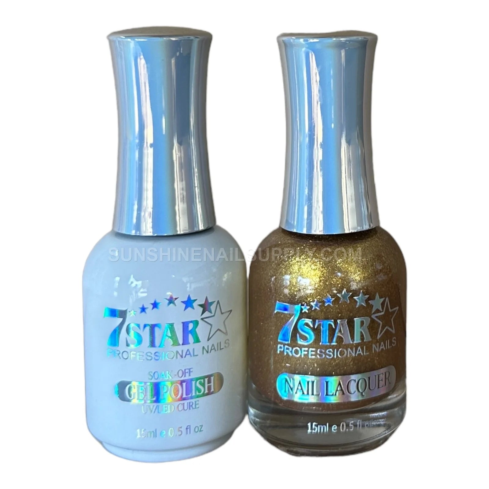 7 Star UV/LED Soak Off Gel Polish 3 in 1 #199 – Glitter Gold