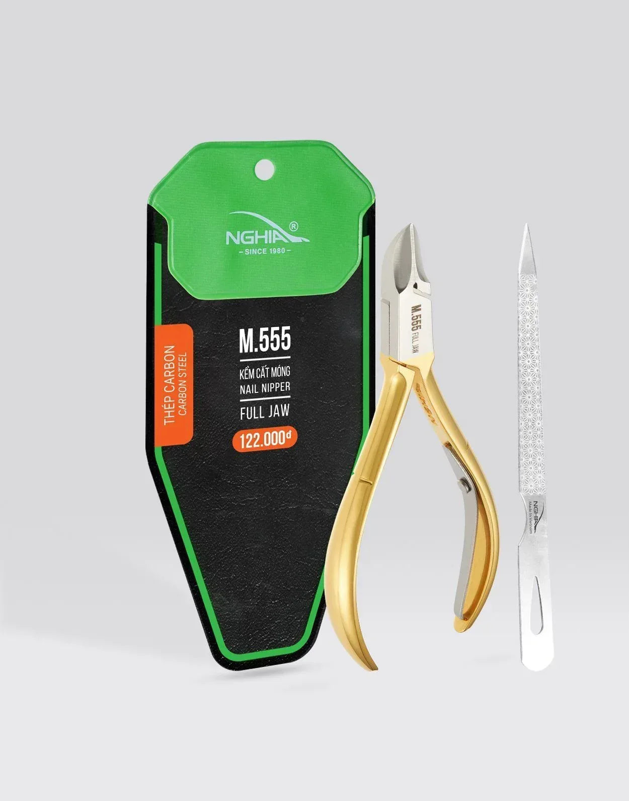 NGHIA Stainless Steel Acrylic Nail Nipper M555 - Precision Tool