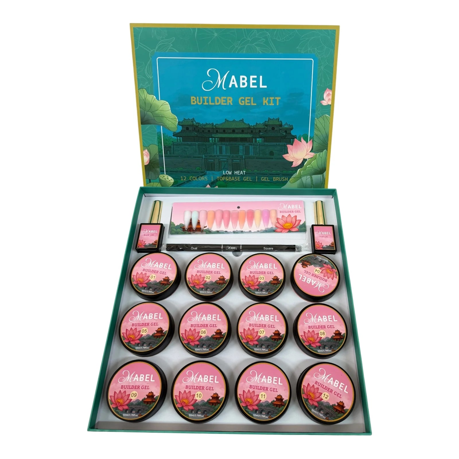 mabel builder gel - 12 colors collection