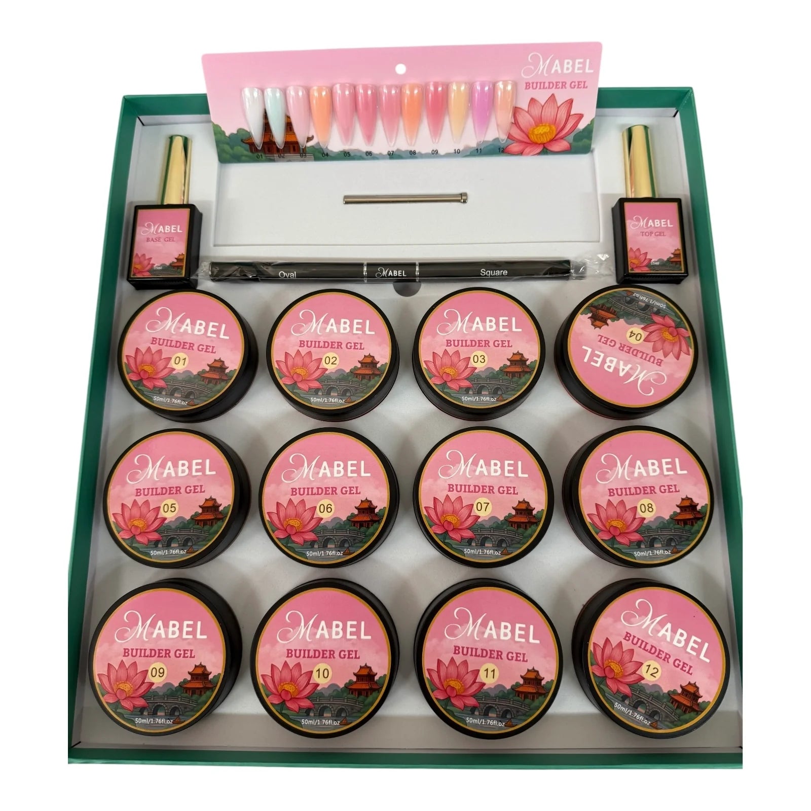 mabel builder gel - 12 colors collection