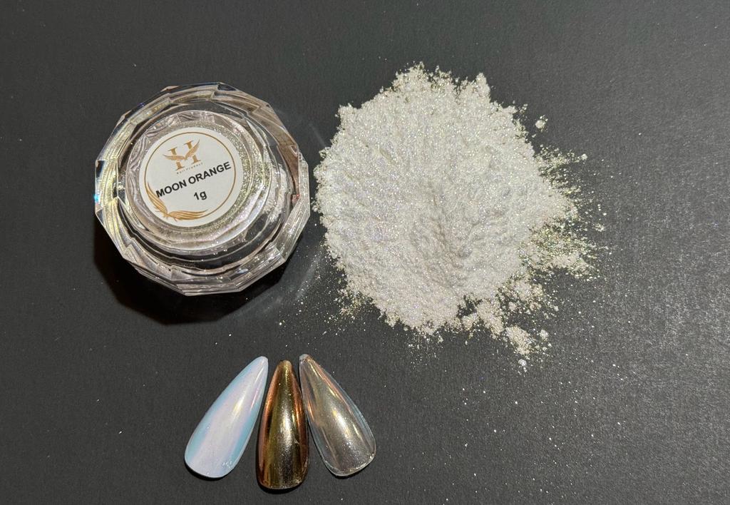 Hang Moon Orange Chrome #16 – 1g Mirror Nail Powder