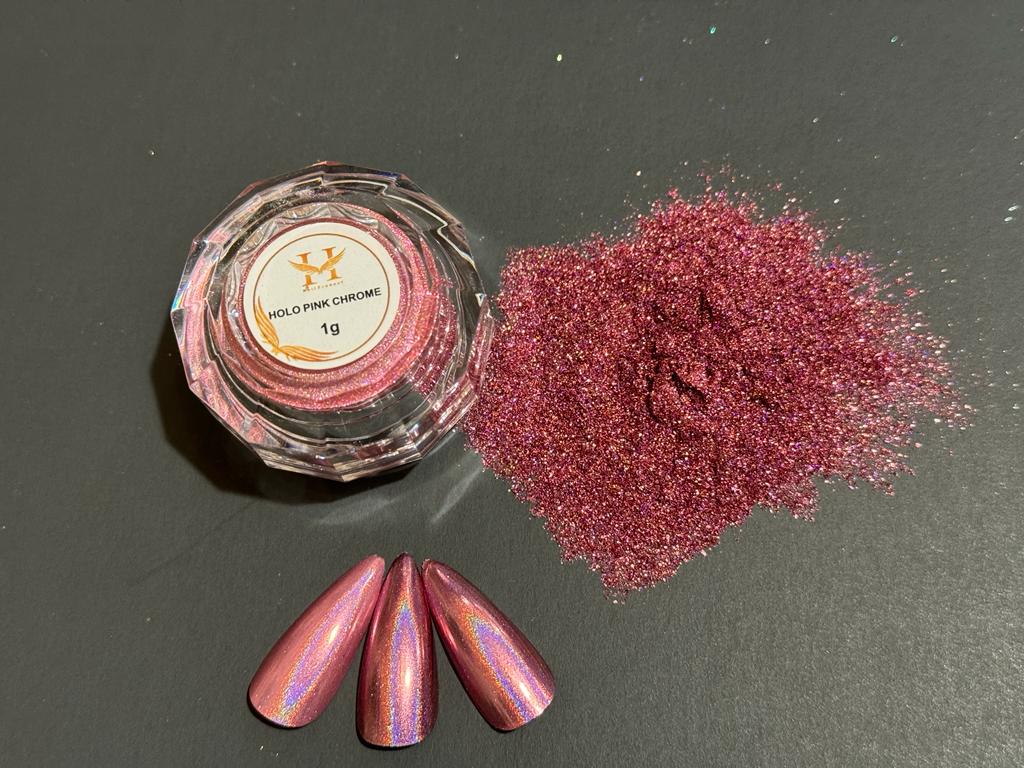 Hang Holo Pink Chrome #20 – 1g Holographic Nail Powder