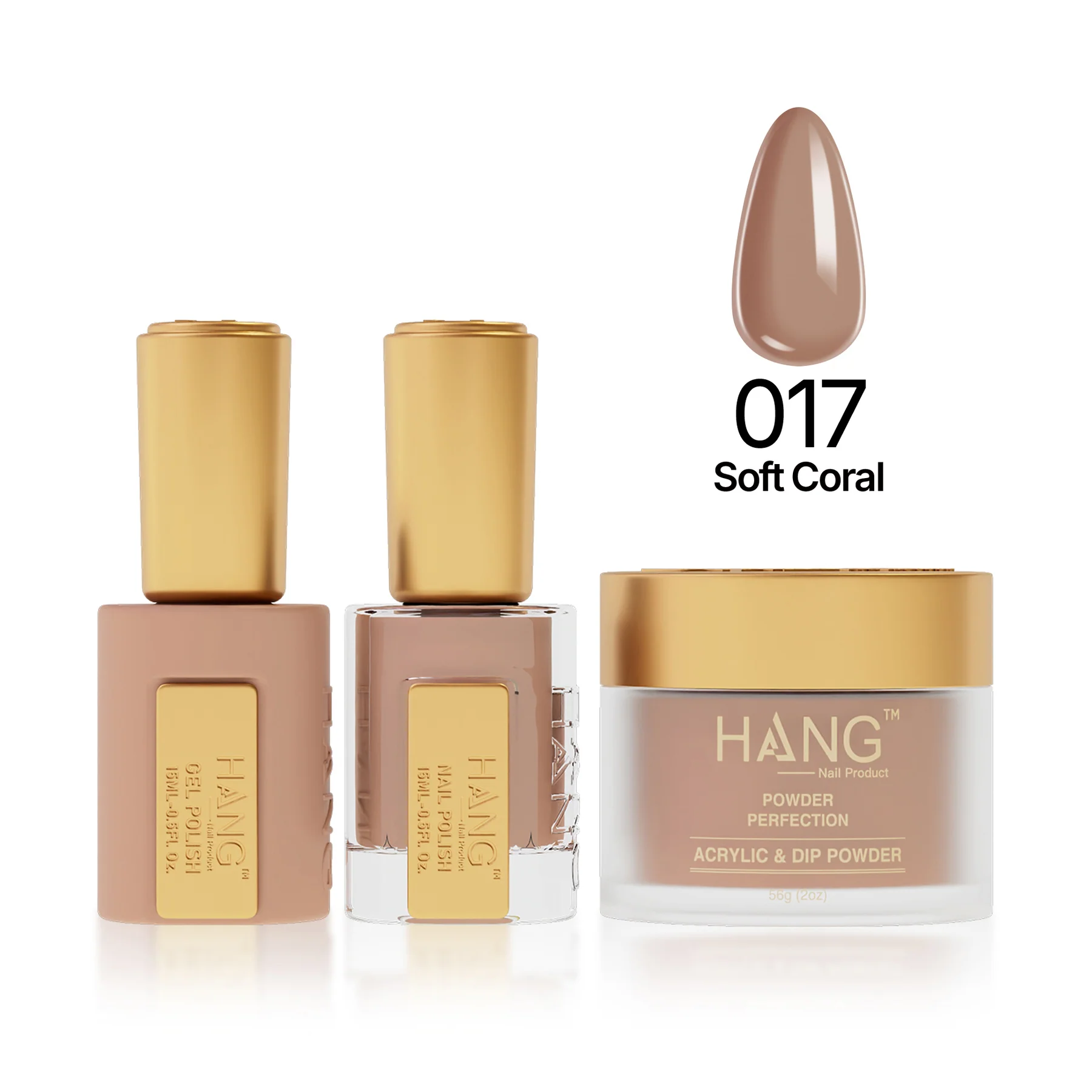 #17 Hang Moonlight Soft Coral Nail Polish – Long-Lasting