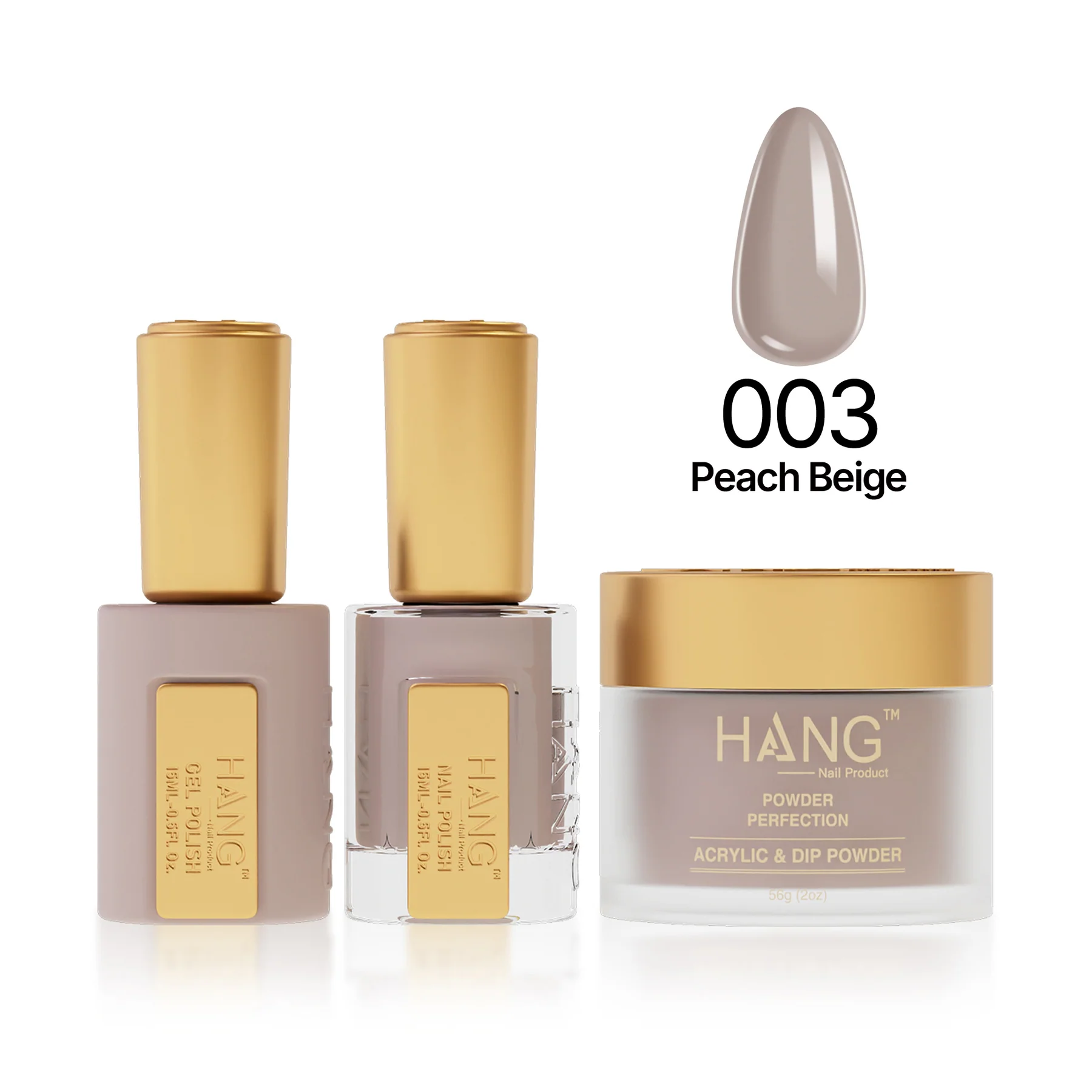 #03 Hang Moonlight Peach Beige – Elegant Nude Nail Shade