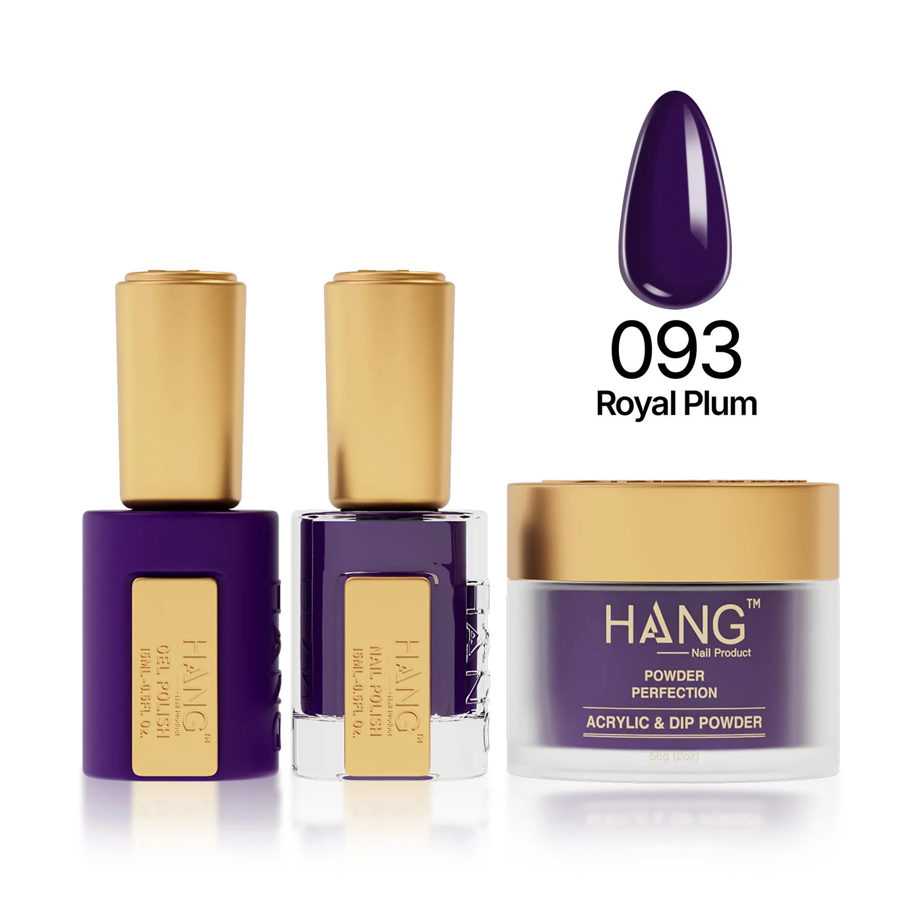 #93 Hang Moonlight – Royal Plum Gel & Acrylic Powder