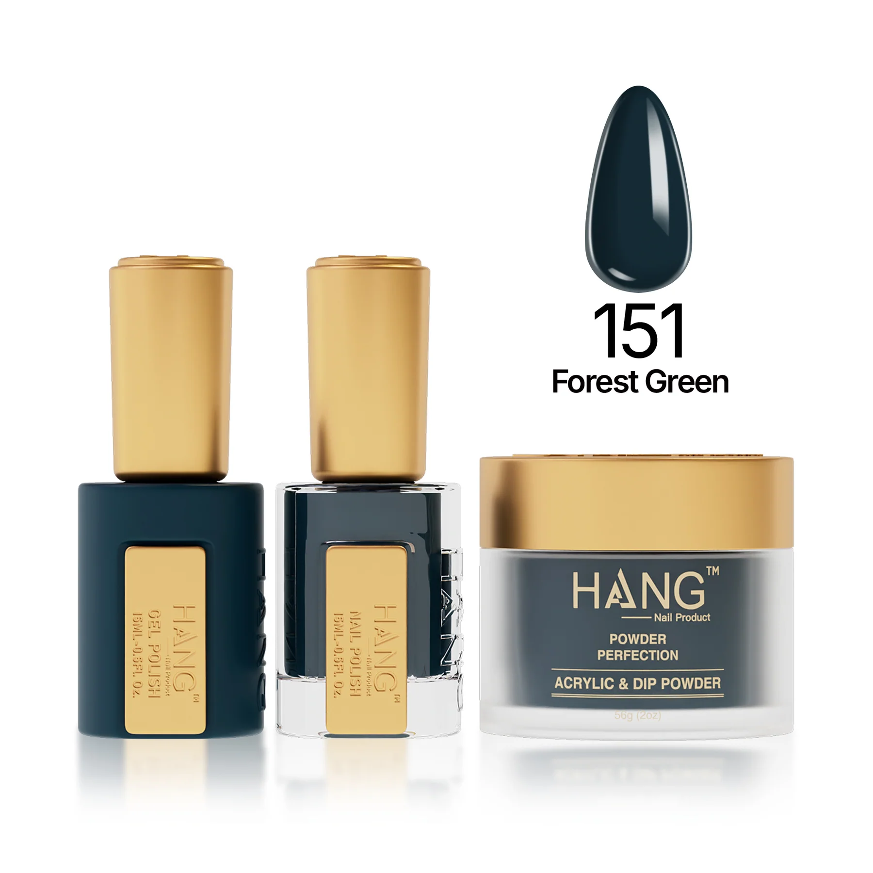 #151 Hang Moonlight Forest Green – Gel, Polish & Dip