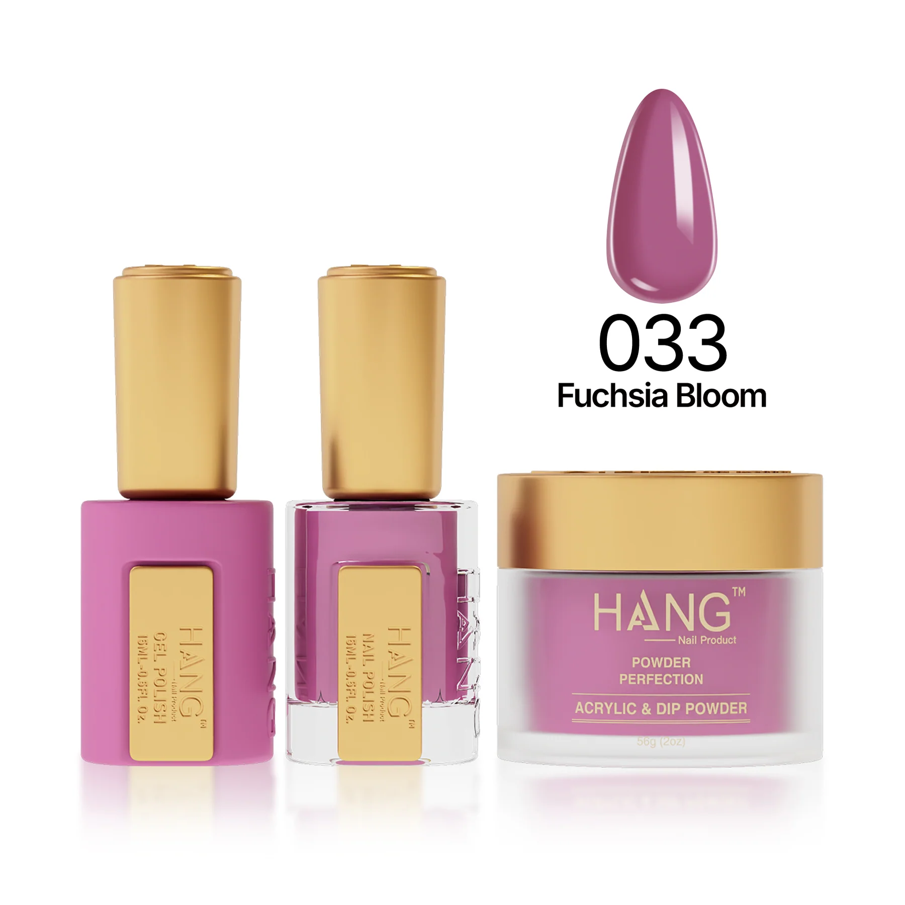 #33 Hang Moonlight Fuchsia Bloom – Vibrant Gel Nail Polish