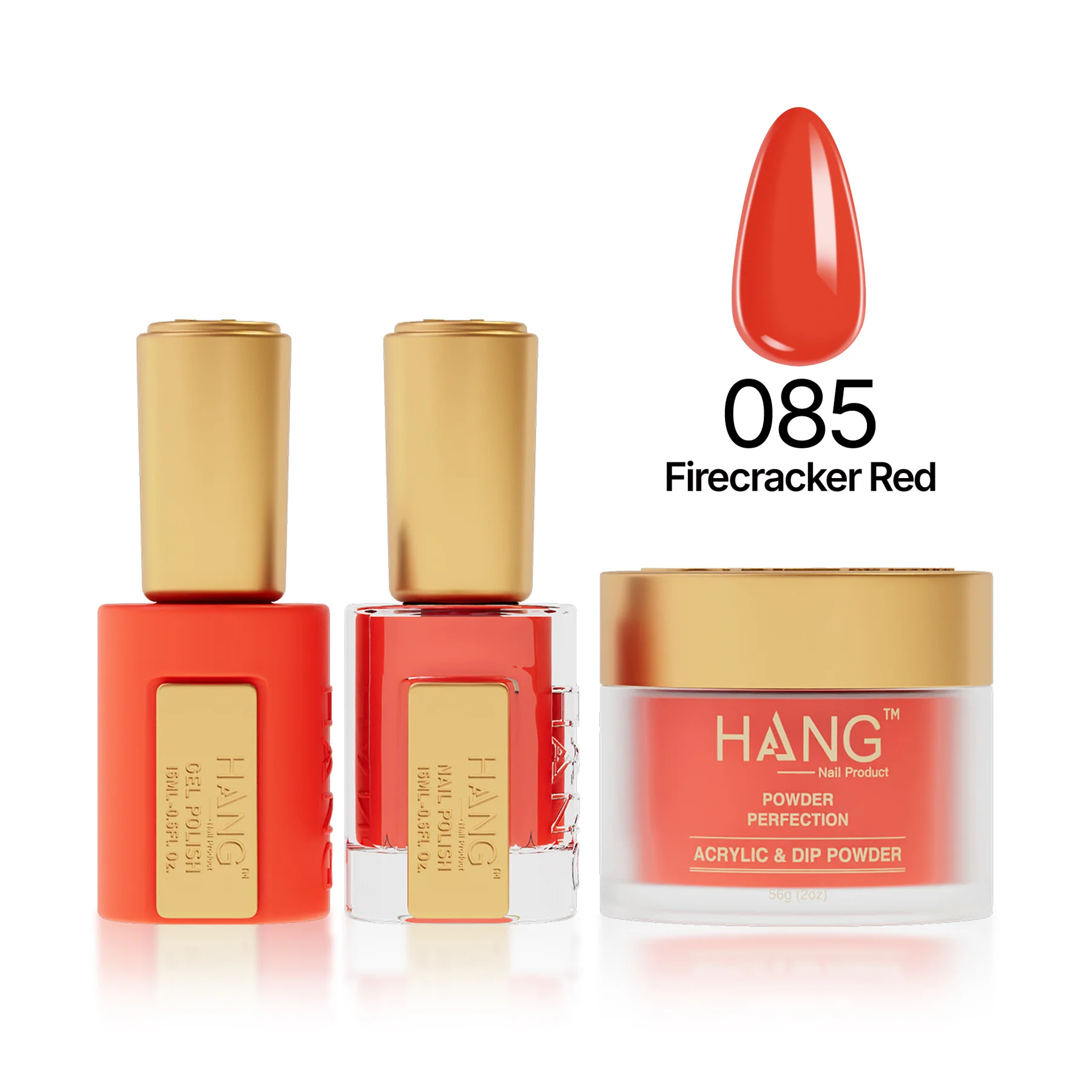 #85 Hang Moonlight – Firecracker Red Gel Nail Polish Set