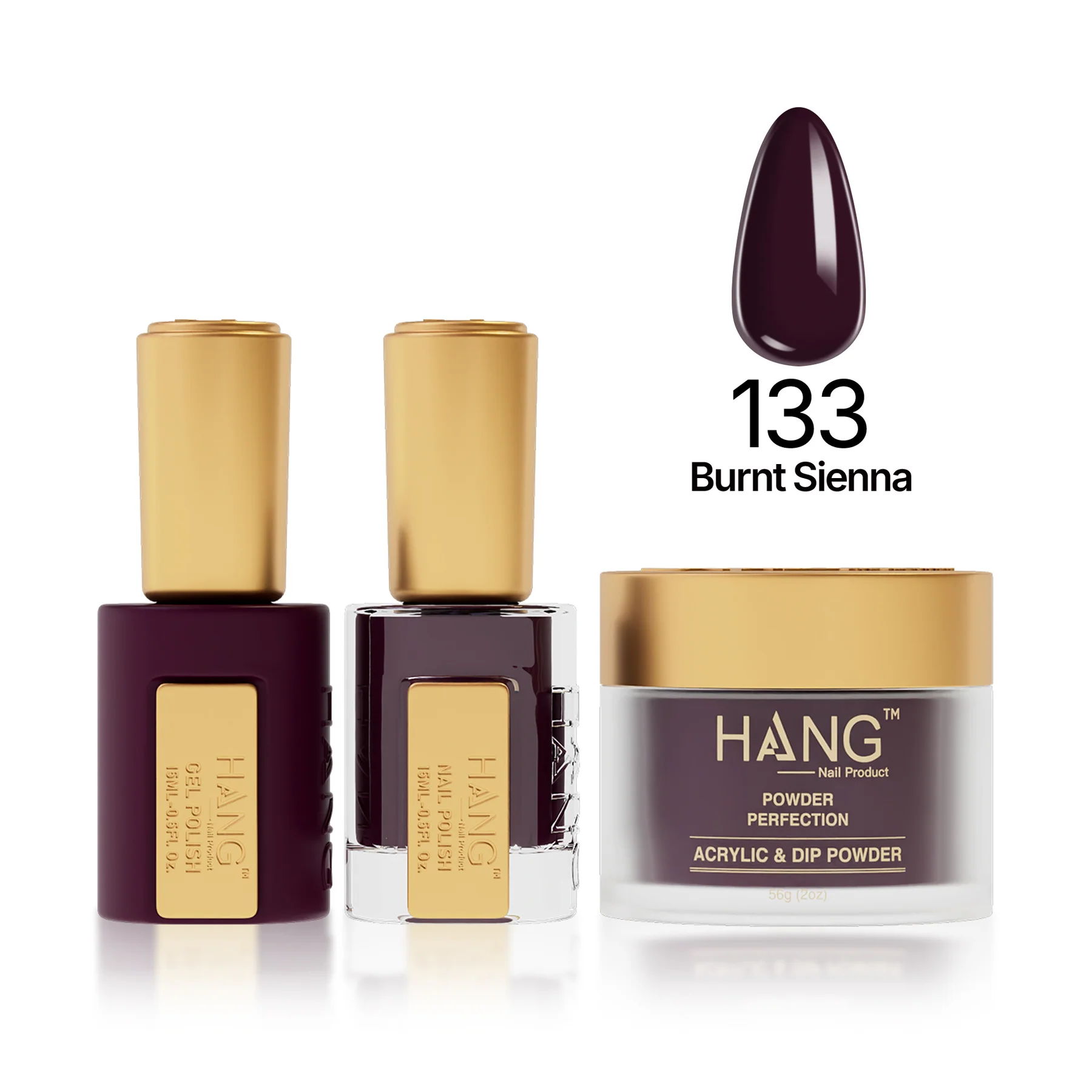 #133 Hang Moonlight – Burnt Sienna Gel & Acrylic Powder