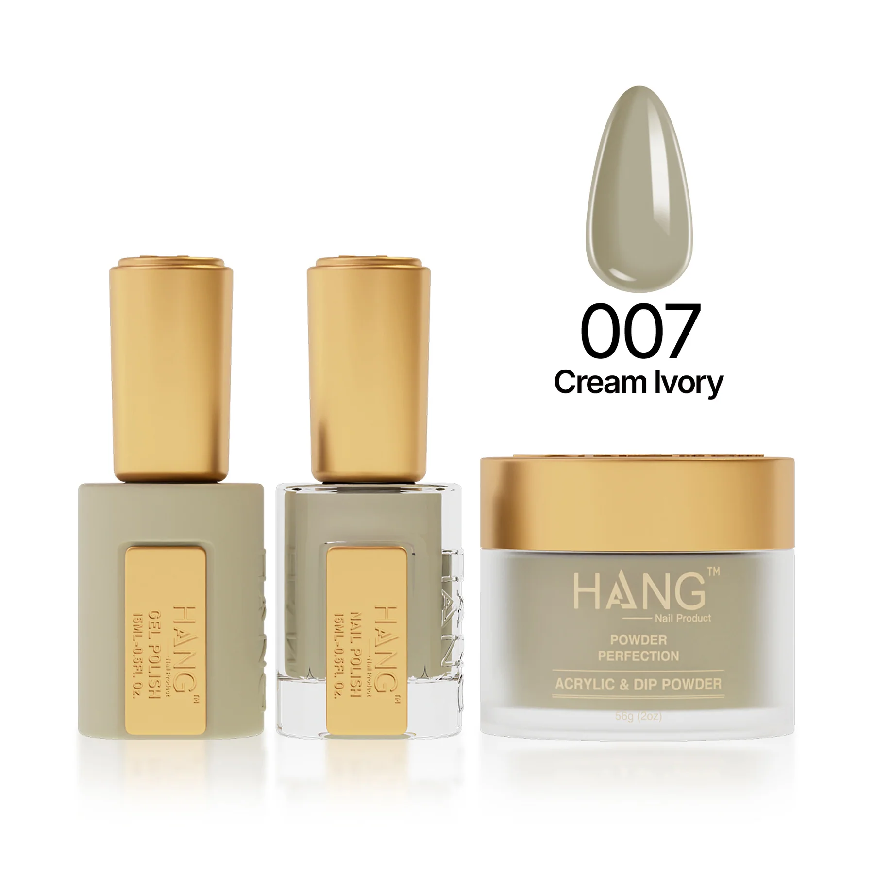 #07 Hang Moonlight Cream Ivory – Soft Elegant White Nail Shade