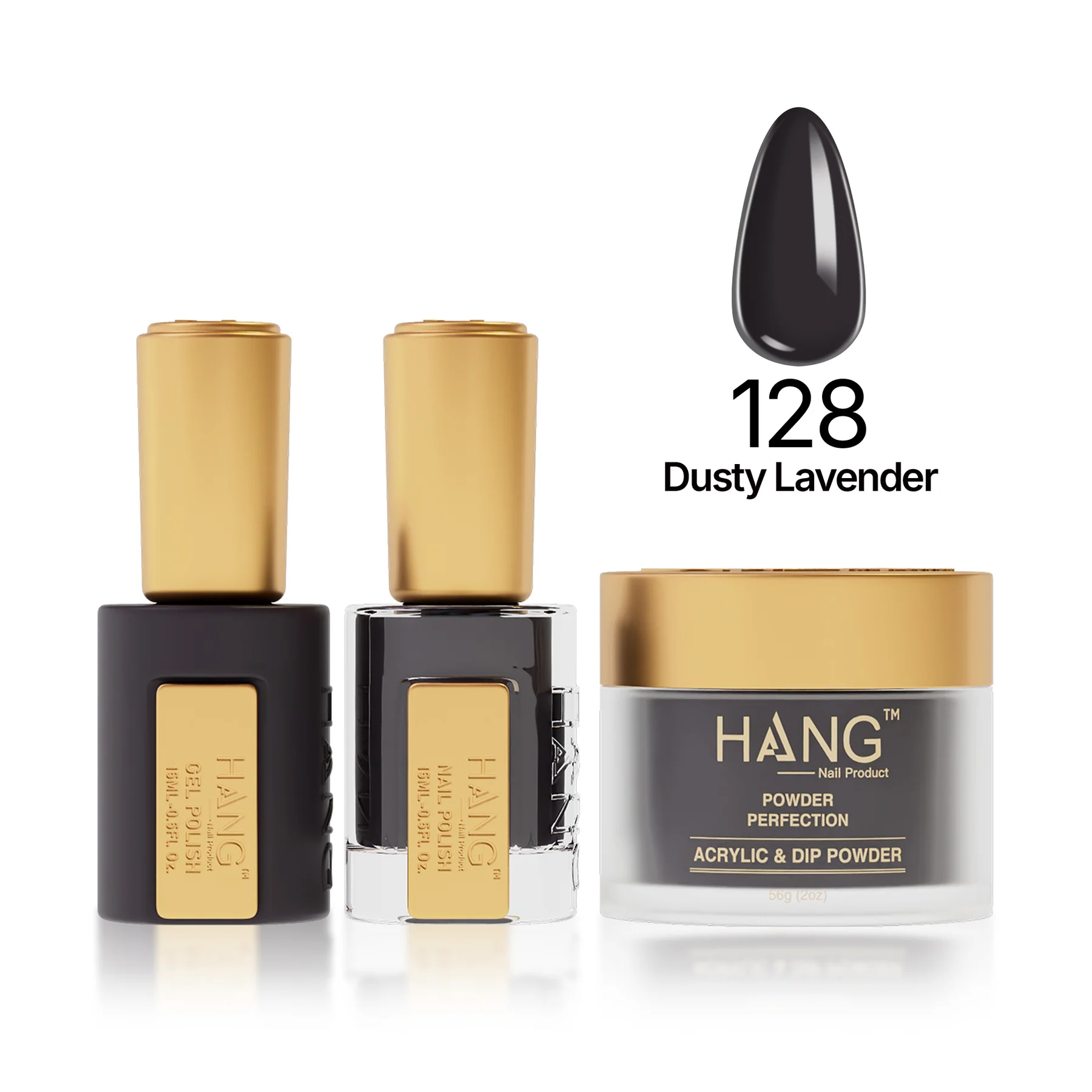 #128 Hang Moonlight – Dusty Lavender Gel & Acrylic Powder