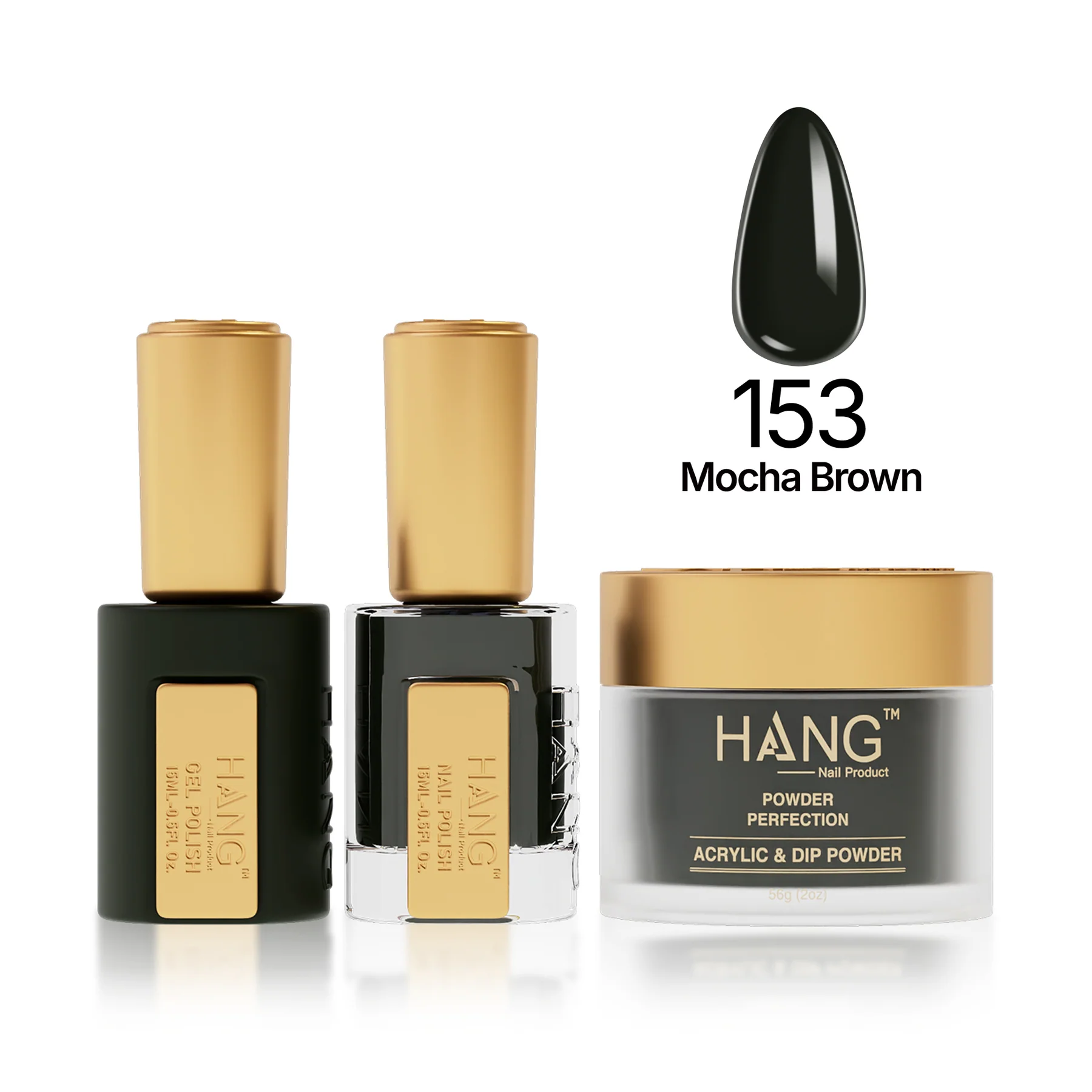 #153 Hang Moonlight Mocha Brown – Gel, Polish & Dip