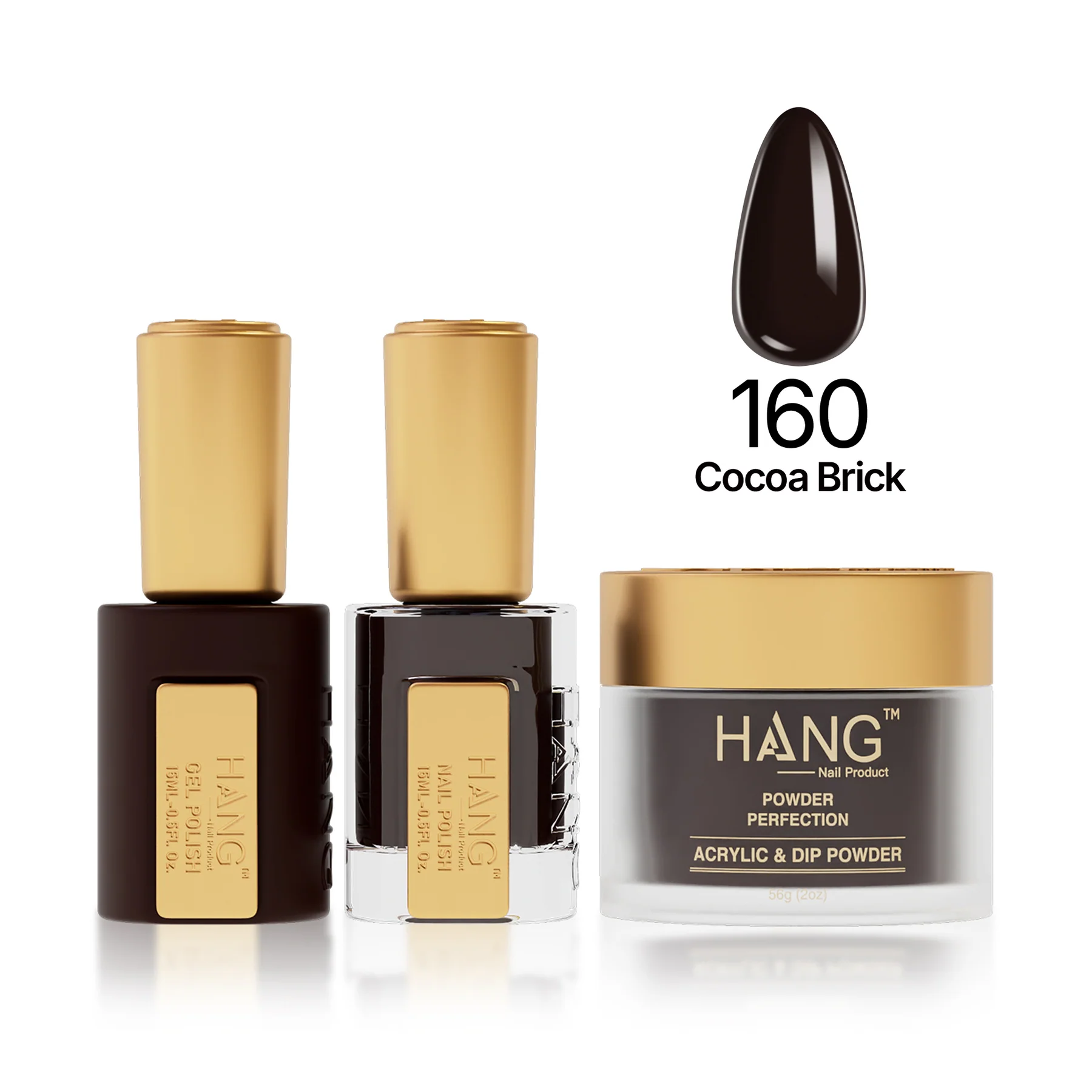 #160 Hang Moonlight Cocoa Brick – Gel, Polish & Dip