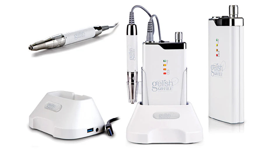 Gelish Go File Nail Drill – 35,000 RPM, Hybrid E-File, Portable