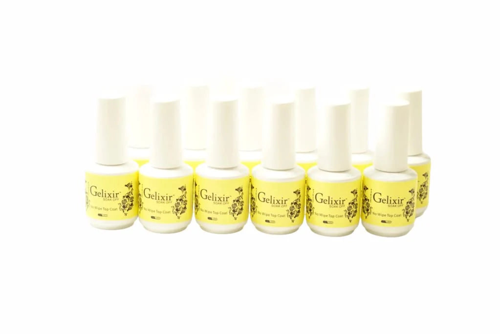 Gelixir Top Coat Gel Polish – Soak Off, No Wipe, 15ml
