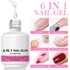KAT 6-in-1 Nail Gel, Base, Extension, Top Coat, 15ml