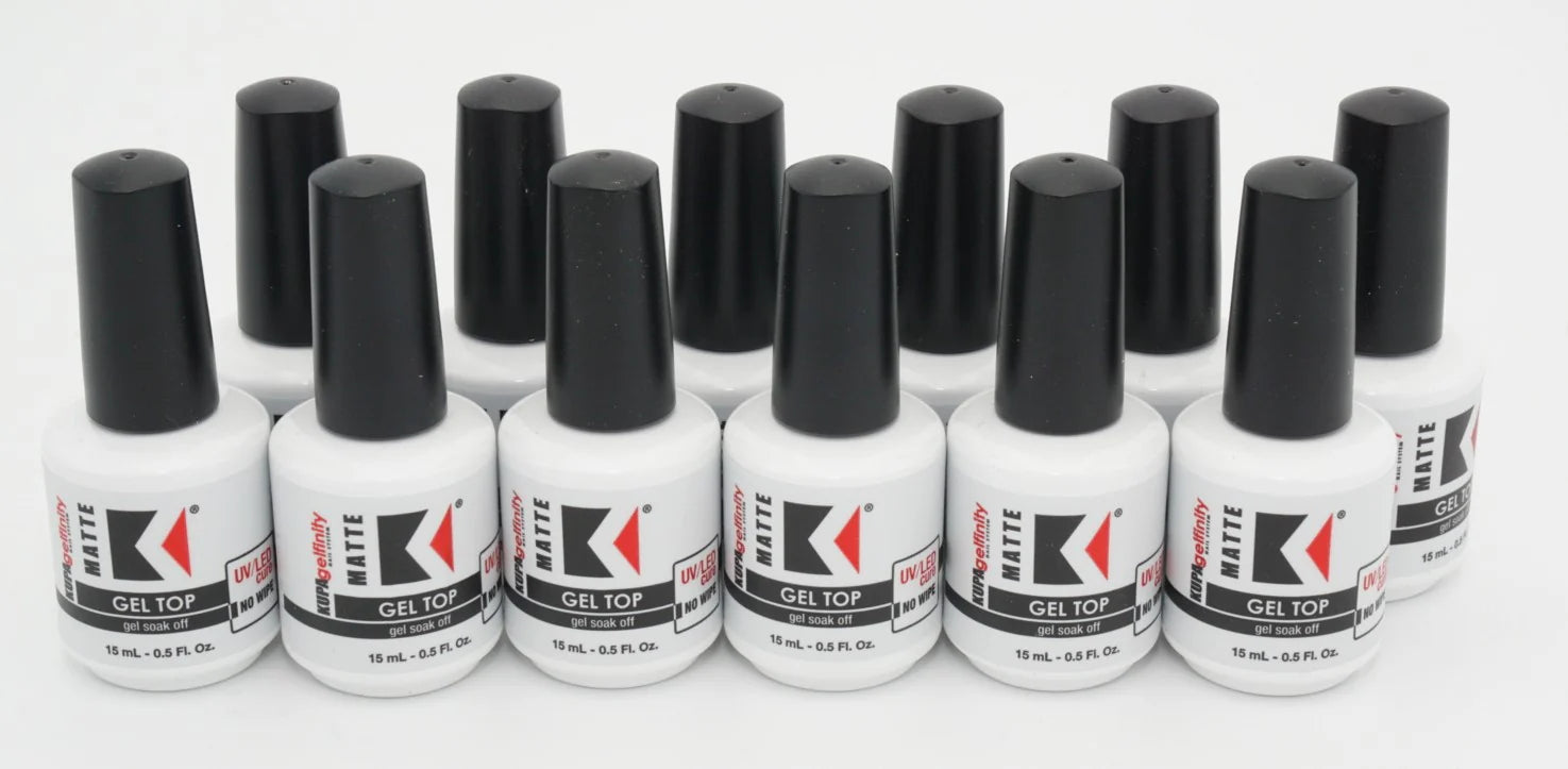 Kupa GelFinity Matte Top Coat – No Wipe, 0.5oz Gel Polish