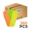 Disposable Pedicure Slippers 360pcs Yellow Green Pink